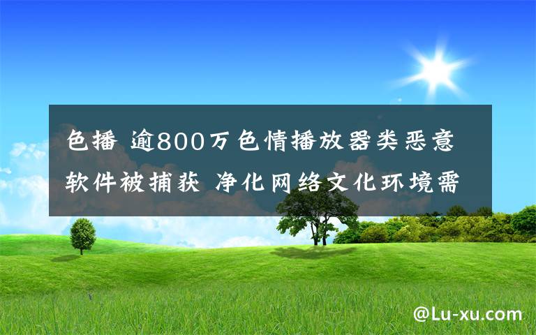 色播 逾800万色情播放器类恶意软件被捕获 净化网络文化环境需多层面协同联动