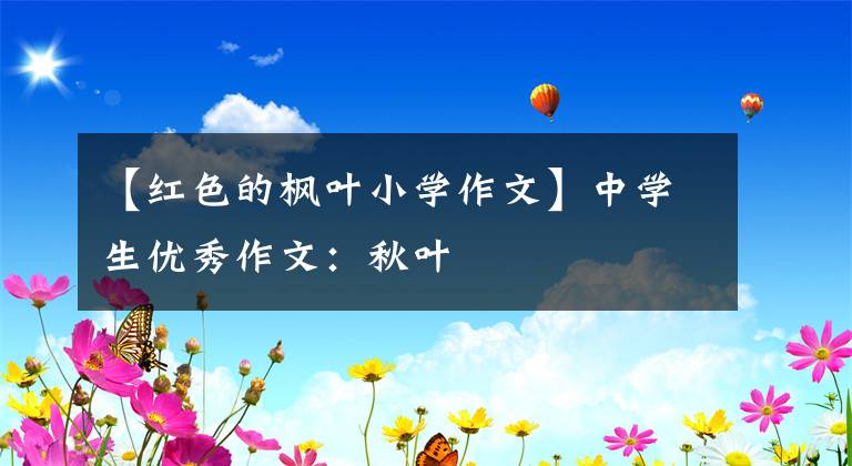 【红色的枫叶小学作文】中学生优秀作文：秋叶