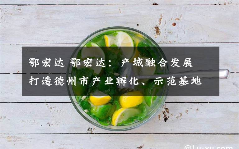 鄂宏达 鄂宏达:产城融合发展 打造德州市产业孵化、示范基地