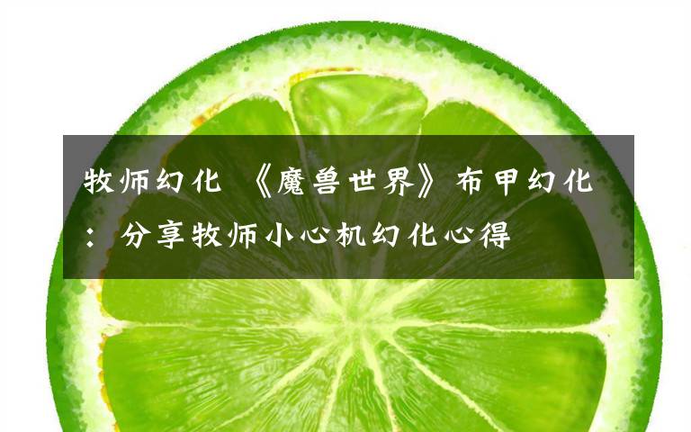 牧师幻化 《魔兽世界》布甲幻化:分享牧师小心机幻化心得