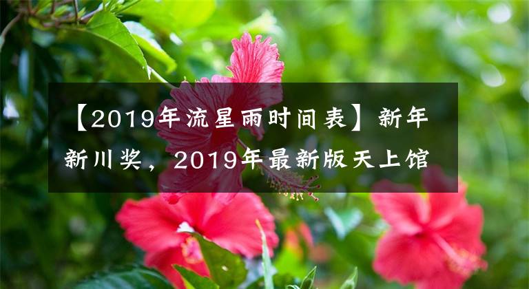 【2019年流星雨时间表】新年新川奖，2019年最新版天上馆加冕！