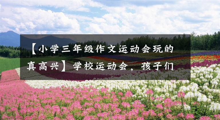 【小学三年级作文运动会玩的真高兴】学校运动会，孩子们玩得真开心