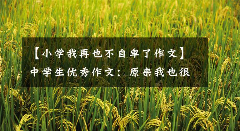 【小学我再也不自卑了作文】中学生优秀作文:原来我也很幸福。