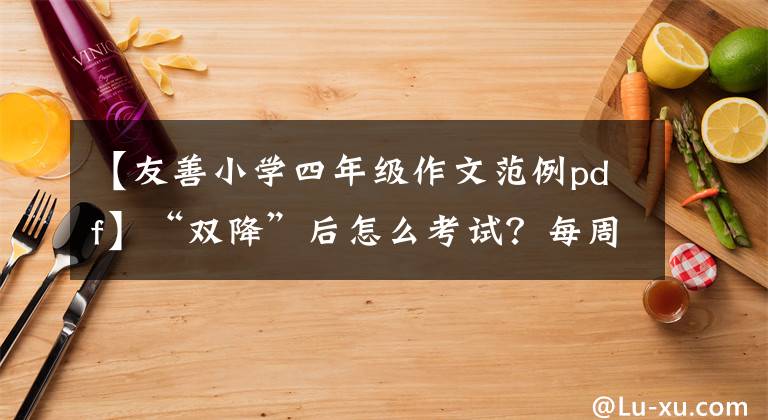 【友善小学四年级作文范例pdf】“双降”后怎么考试？每周一问