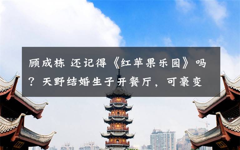 顾成栋 还记得《红苹果乐园》吗？天野结婚生子开餐厅，可豪变魅力大叔，黄圣依生子嫁豪门，他们却退出娱乐圈