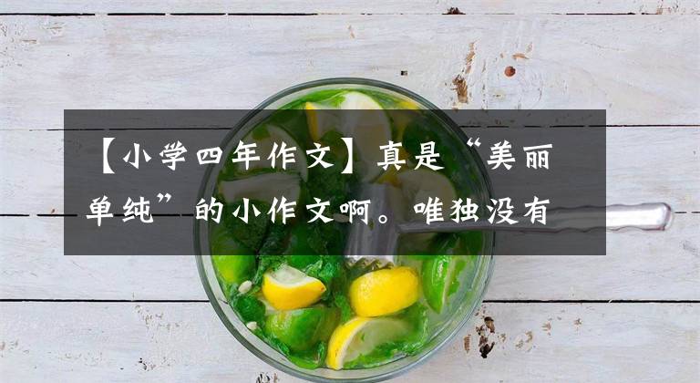 【小学四年作文】真是“美丽单纯”的小作文啊。唯独没有理性和智慧