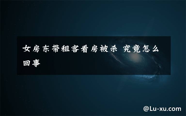 女房东带租客看房被杀 究竟怎么回事