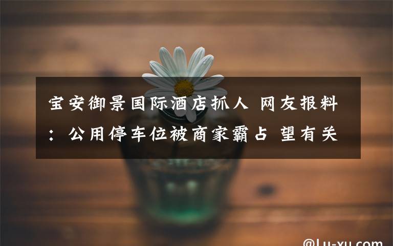 宝安御景国际酒店抓人 网友报料:公用停车位被商家霸占 望有关部门出面管理