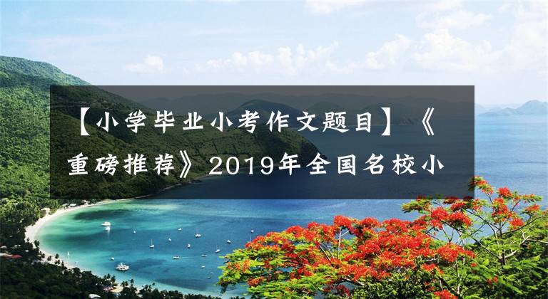 【小学毕业小考作文题目】《重磅推荐》2019年全国名校小学毕业会宇文善评