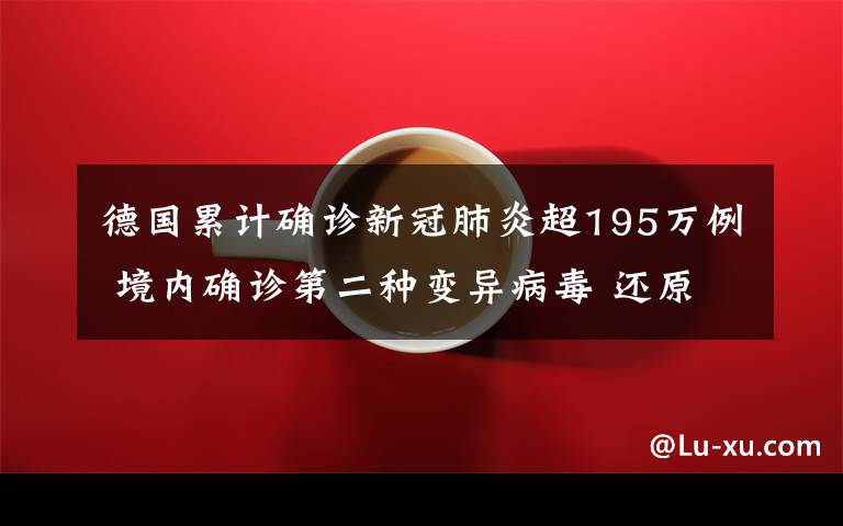 德国累计确诊新冠肺炎超195万例 境内确诊第二种变异病毒 还原事发经过及背后真相!