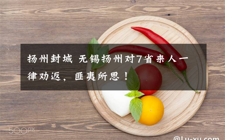 扬州封城 无锡扬州对7省来人一律劝返,匪夷所思!