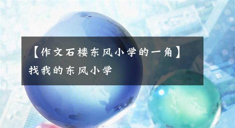 【作文石楼东风小学的一角】找我的东风小学