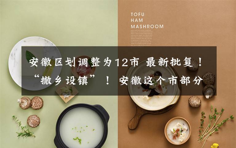 安徽区划调整为12市 最新批复！“撤乡设镇”！ 安徽这个市部分行政区划调整