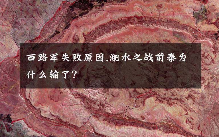 西路军失败原因,淝水之战前秦为什么输了?
