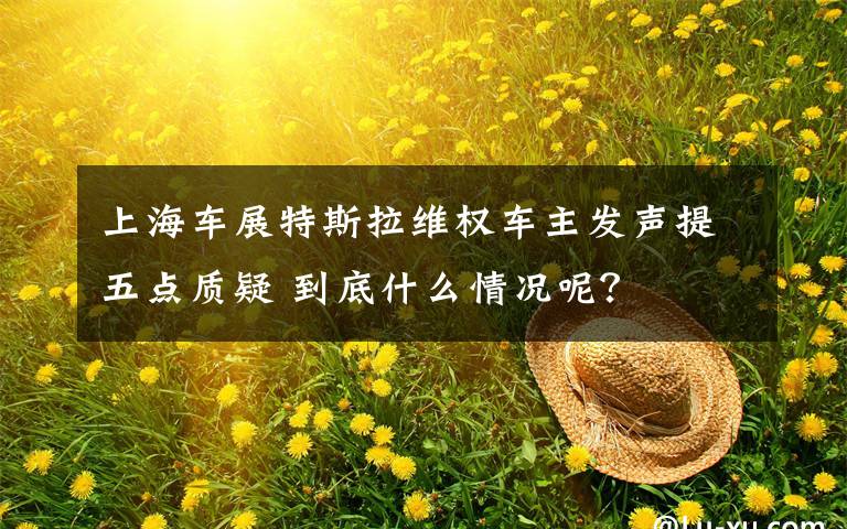 上海车展特斯拉维权车主发声提五点质疑 到底什么情况呢?