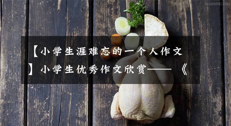 【小学生涯难忘的一个人作文】小学生优秀作文欣赏—— 《遇见》 《一次难忘的经历》