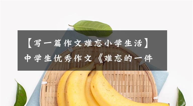 【写一篇作文难忘小学生活】中学生优秀作文《难忘的一件事》