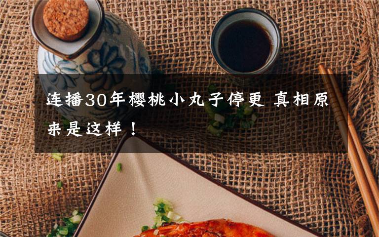 连播30年樱桃小丸子停更 真相原来是这样!