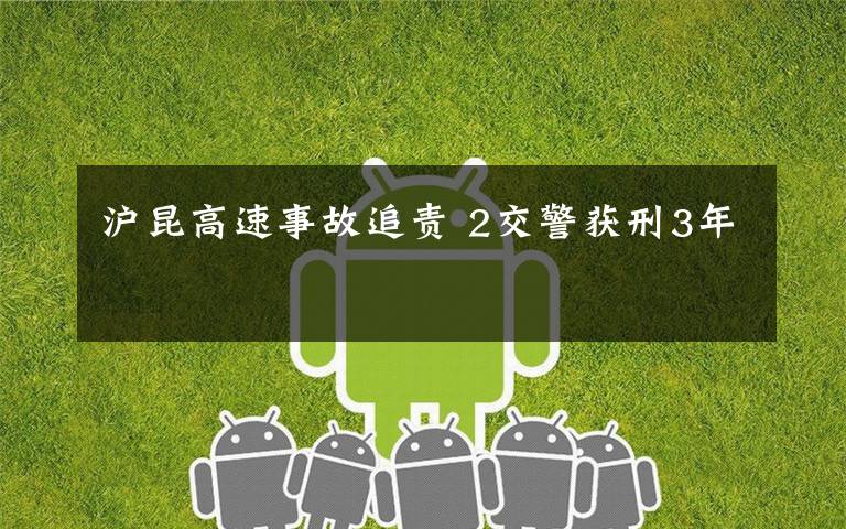 沪昆高速事故追责 2交警获刑3年