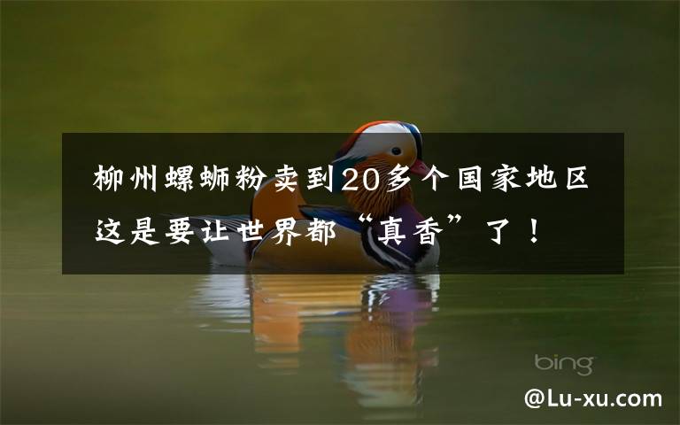 柳州螺蛳粉卖到20多个国家地区 这是要让世界都“真香”了!