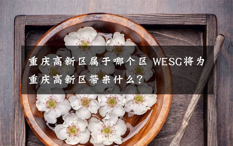 重庆高新区属于哪个区 WESG将为重庆高新区带来什么?