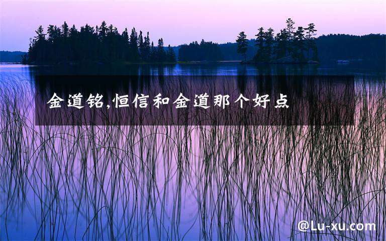 金道铭,恒信和金道那个好点