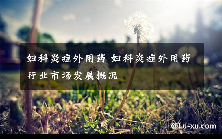 妇科炎症外用药 妇科炎症外用药行业市场发展概况