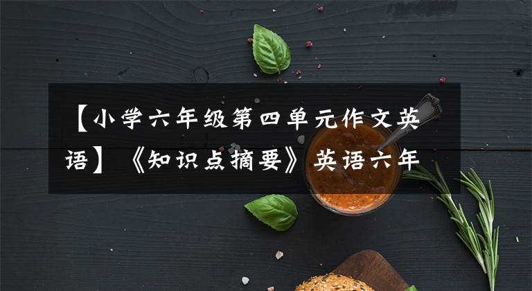 【小学六年级第四单元作文英语】《知识点摘要》英语六年级上册Unit 4 《I have a pen pal》