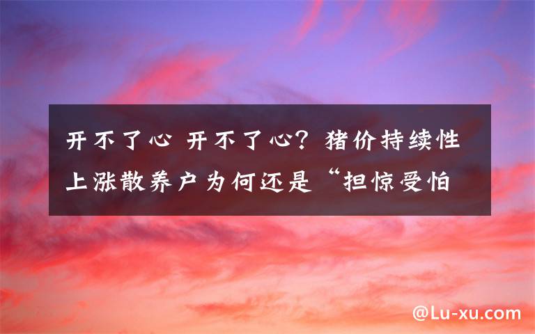 开不了心 开不了心?猪价持续性上涨散养户为何还是“担惊受怕”
