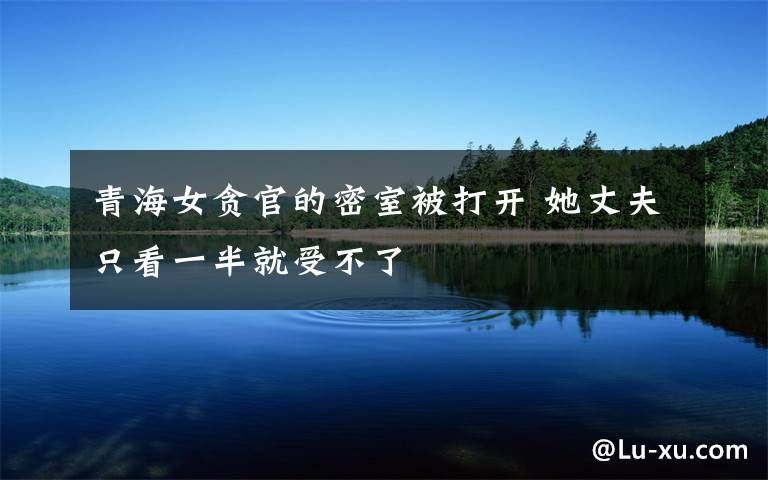 青海女贪官的密室被打开 她丈夫只看一半就受不了