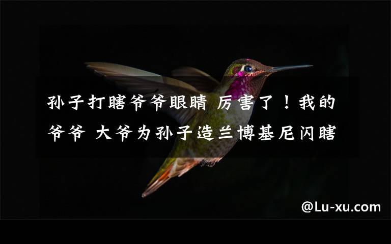 孙子打瞎爷爷眼睛 厉害了!我的爷爷 大爷为孙子造兰博基尼闪瞎众人眼