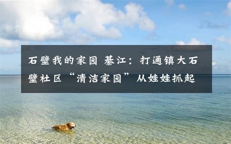 石壁我的家园 綦江:打通镇大石壁社区“清洁家园”从娃娃抓起