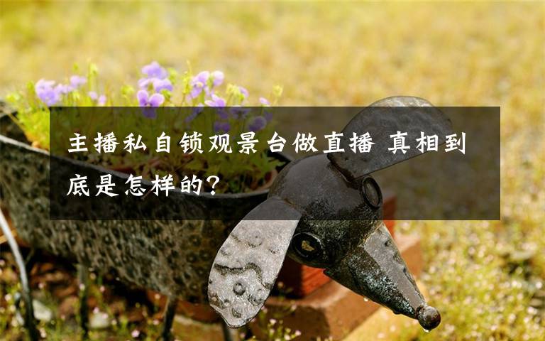 主播私自锁观景台做直播 真相到底是怎样的？