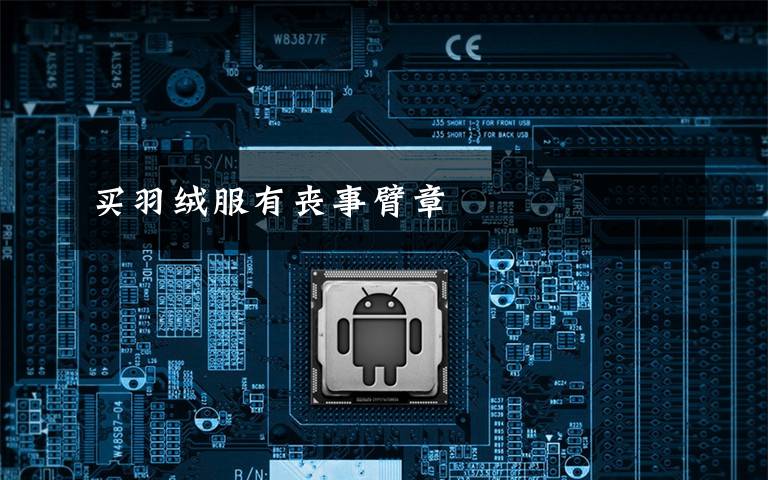 买羽绒服有丧事臂章