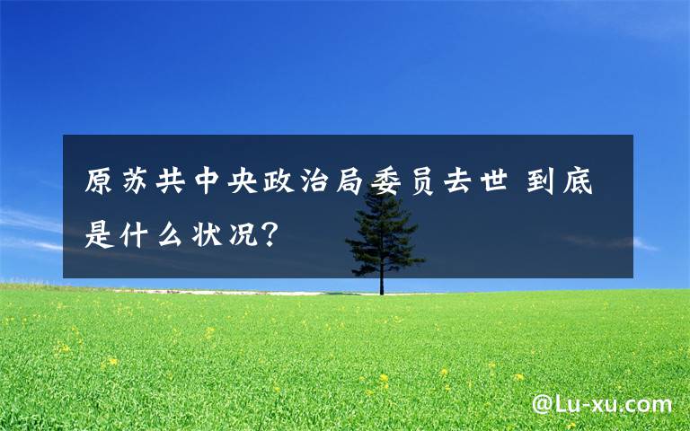 原苏共中央政治局委员去世 到底是什么状况？