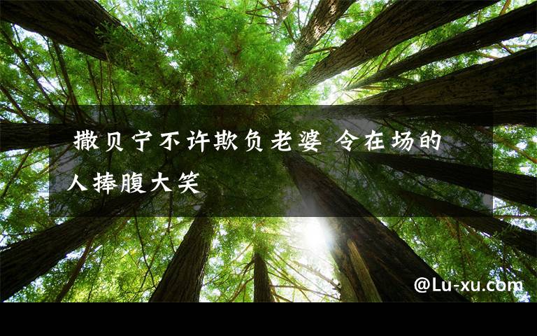 撒贝宁不许欺负老婆 令在场的人捧腹大笑