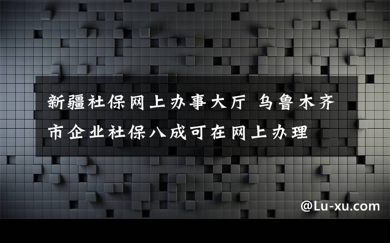 新疆社保网上办事大厅 乌鲁木齐市企业社保八成可在网上办理