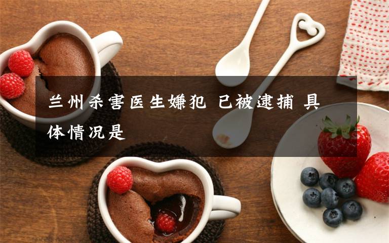 兰州杀害医生嫌犯 已被逮捕 具体情况是