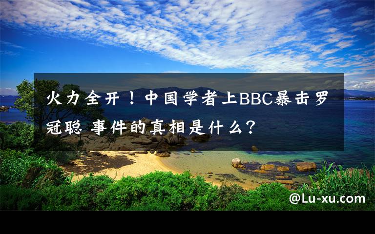 火力全开!中国学者上BBC暴击罗冠聪 事件的真相是什么?