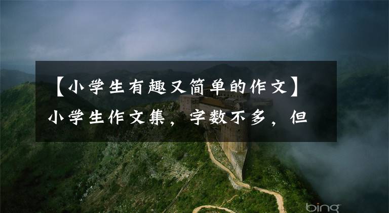 【小学生有趣又简单的作文】小学生作文集,字数不多,但一看就不忘。老师说:“好气,好好笑。”