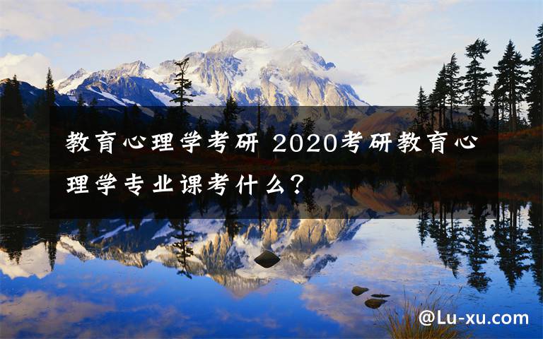 教育心理学考研 2020考研教育心理学专业课考什么?