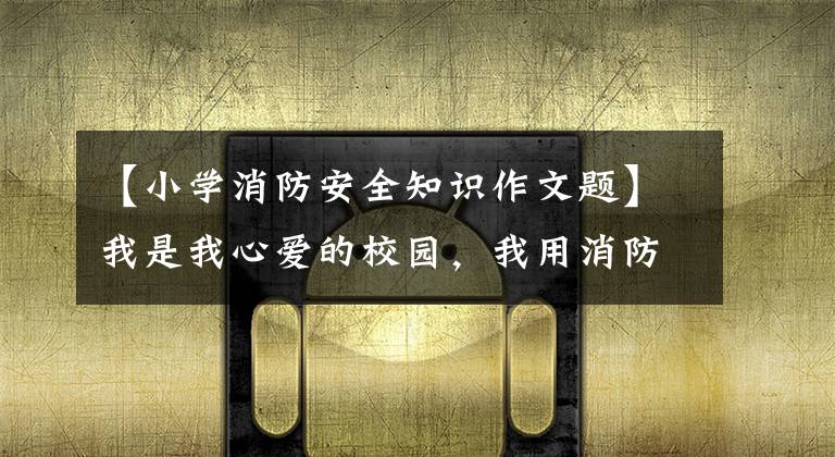 【小学消防安全知识作文题】我是我心爱的校园,我用消防铸造平安