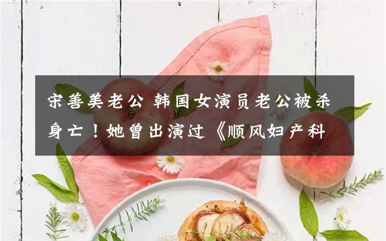 宋善美老公 韩国女演员老公被杀身亡!她曾出演过《顺风妇产科》