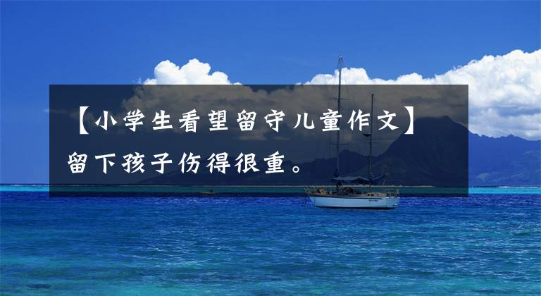 【小学生看望留守儿童作文】留下孩子伤得很重。