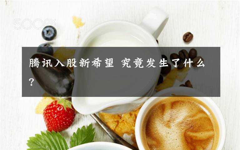 腾讯入股新希望 究竟发生了什么?