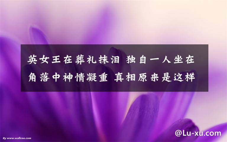 英女王在葬礼抹泪 独自一人坐在角落中神情凝重 真相原来是这样!