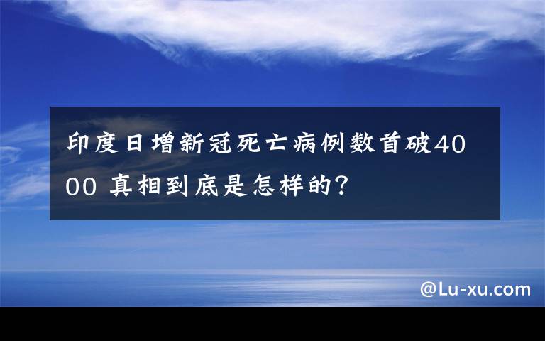 印度日增新冠死亡病例数首破4000 真相到底是怎样的?