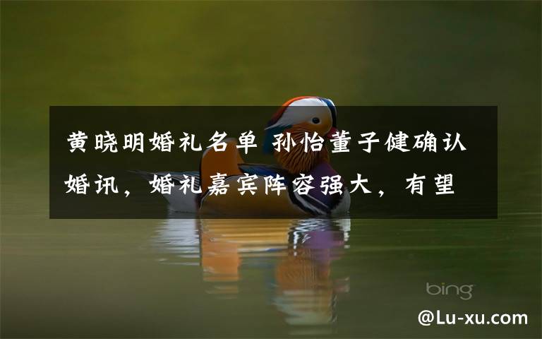 黄晓明婚礼名单 孙怡董子健确认婚讯，婚礼嘉宾阵容强大，有望超越黄晓明baby