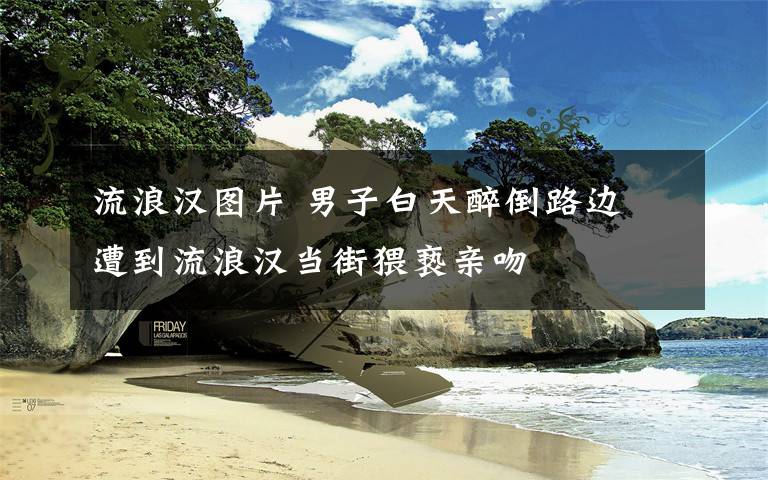 流浪汉图片 男子白天醉倒路边 遭到流浪汉当街猥亵亲吻