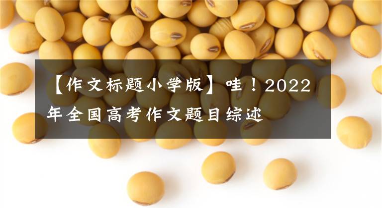 【作文标题小学版】哇!2022年全国高考作文题目综述